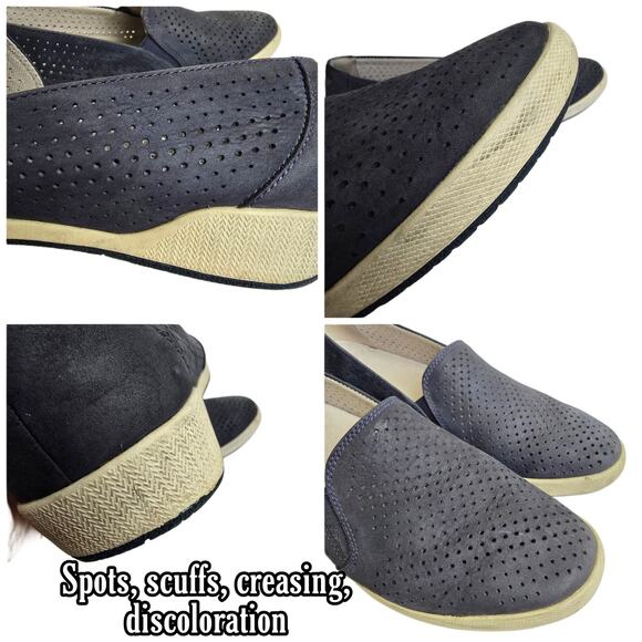 Dansko Odina Loafers Size EU40 US 9.5-10 Navy Nubuck Leather SlipOn Shoes Vented - Picture 9 of 15